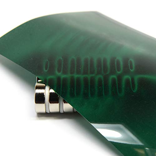 Green Magnetic Viewing Film 4x6 | Cool Magnets Science Kit | Magnetic Field Detector & Visual Aid for Physics Education | Ideal for Research & Magnetism Demonstrations - size: 4 x 6", style: Green Film