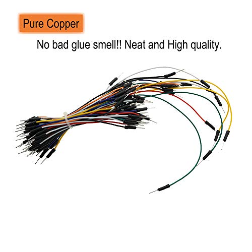 3220 Tie-point Solderless Breadboard Kit 140 U-shape 65 Jumper Wires