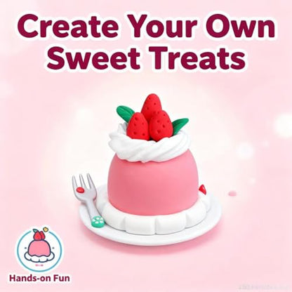 Air Dry Clay Kit for Kids, 12 Mini Dessert Crafts, Non-Toxic DIY Gift