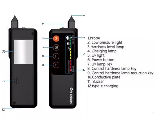 Rechargeable Professional Diamond Tester Pen with UV Light,Rechargeable Diamond Tester Pen＋200g/0.01g Mini Jewelry Scale＋60X Mini LED Magnifying,Professional Diamond for Novice and Expert