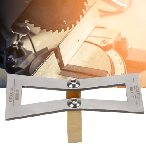 with 1:5/1:6/1:7/1:8 Slopes - Brass and Stainless Steel Scribing Gauge for Woodworking Board Splicing and Right Angle Connections(Without Scale) - size: Without Scale