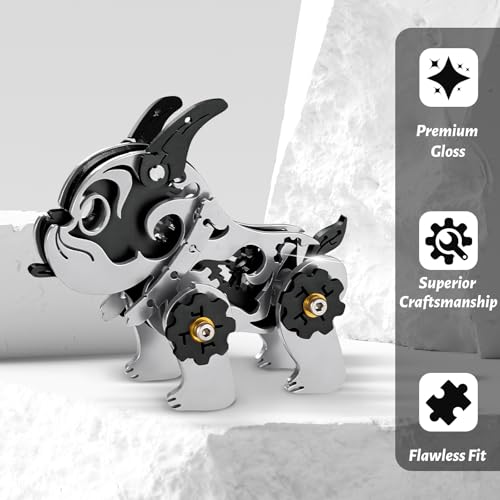 3D Metal Puzzles for Adults,Mechanical Bulldog Art Craft Gifts Toys - color: A5-bulldag