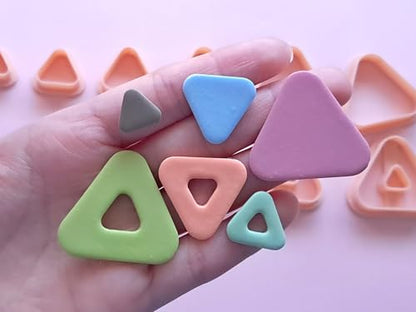 Jinnyous Jewellery Triangle Polymer Clay Earring Cutter Set of 6 (Triangle) - color: Triangle (6pcs)