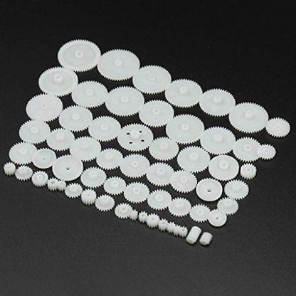 58pcs Plastic Gears Module 0.5 for DC Motor DIY Model Toys