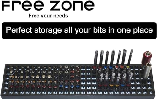 Free Zone Bit Organizer Set, 316-Hole 1/4" Hex Bit Toolbox Storage - color: Yellow
