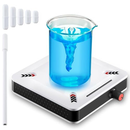 Feekoon 3000 RPM Magnetic Stir Plate with 5 Stir Bar and 1 Bar Retriever, Magnetic Mixer Stirrer Max Stirring Capacity 3000ml for Lab Brewing (No Heating)