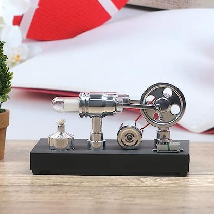 Sunnytech Hot Air Stirling Engine Motor Electricity Generator Educational Colorful LED SC (SC011) - style: SC011