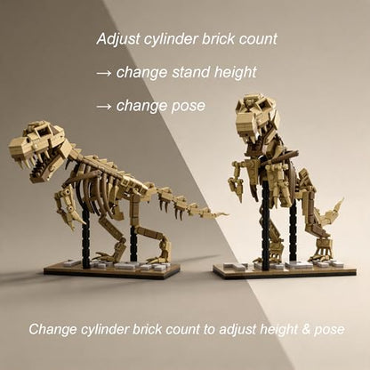 T-Rex Skeleton Building Set Model Poseable Joints 316Pcs Office Display