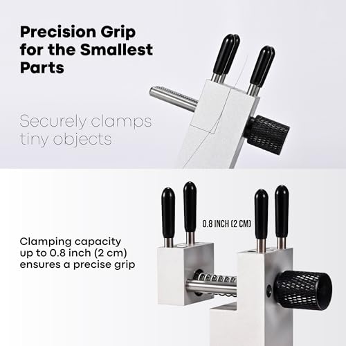 Mini Vise Table Top Clamp - Small Bench Vice for Hobby Jewelers - Adjustable Aluminum Alloy 360° Rotatable with 0-2.48' Clamping Range for Jewelry Making DIY Projects Crafts Repair Tool