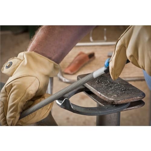 PFERD 8" Half Round File - DIY Packaged Bastard Cut, with Handle - Part 11023P