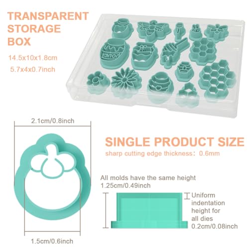 beinkmake 17Pcs Fruit Polymer Clay Cutters Pineapple Clay Earrings Cutters - style: Fruit