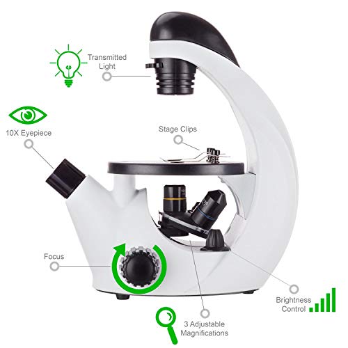 AmScope IN50C-WM Monocular Biological Microscope with 500X