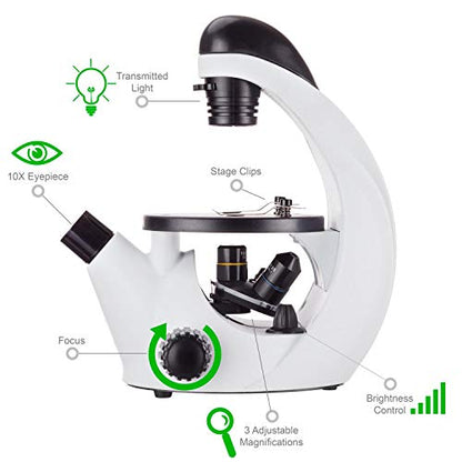 AmScope IN50C-WM Monocular Biological Microscope with 500X
