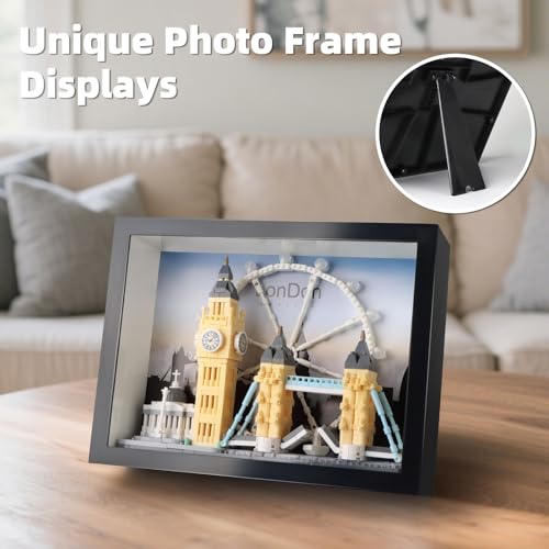 Vziimo London City Skyline Micro Building Set, World Famous Architecture Model 3D Wall Art Home Office Décor Display, Landmarks London Bridge Gift Toy for Adults Kids 12+ (1111PCS) - style: London Skyline Set