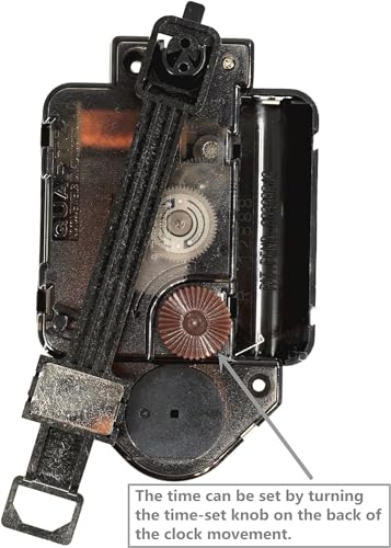 Youngtown Quartz Clock Movement Replacement Kit with Pendulum 43/64" Shaft - size: 43/64 inch total shaft length
