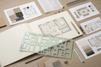 Printtoo Furniture Interior Planning Template, 2mm Acrylic Drafting Stencil - color: Series -PRTD-2414A