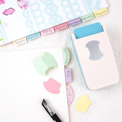 Tab Punch, Tab Puncher for Paper Crafts, DIY Index Tabs Puncher Loose Leaf Separator Label Punches for Planner Inserts, Bible Tabs, Journaling DIY Scrapbooking Notebook Handmade Craft Project - color: 1.5" Round Tab Punch
