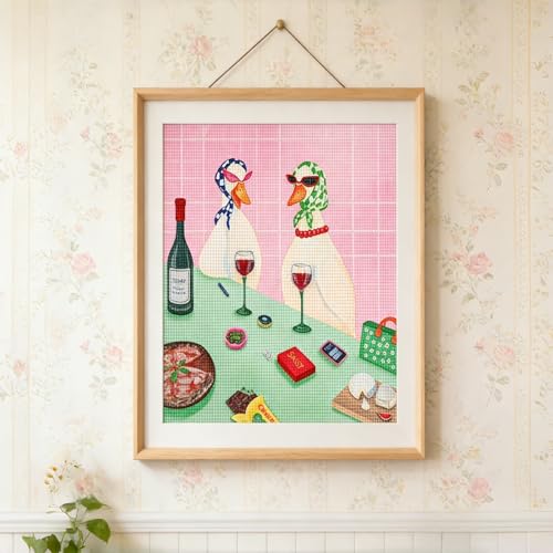 5D Diamond Painting Kits for Adults, Funny Fashion Ducks Diamond Art Kits - color: KM941-1