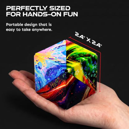 Shashibo DODECA Magnetic Puzzle Cube, Stress Relief Fidget Toy - color: Cosmos, size: DODECA