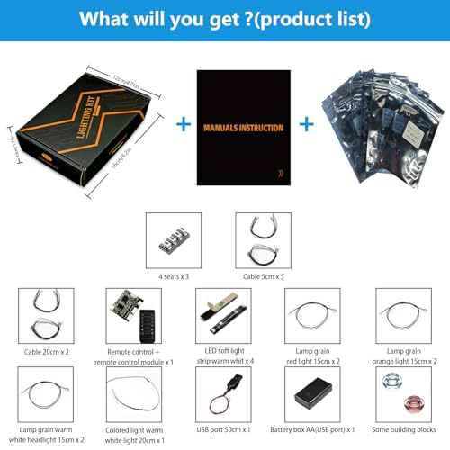 LED Light Kit Compatible with Lego 42213 Technic Ford Bronco SUV - color: Remote Control Version