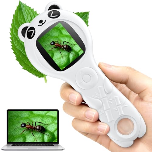 Microscope for Kids, Mini Pocket Handheld Kid Microscope for Toddlers, Educational Science Kit Toys, Christmas Birthday Gifts Toys for 3 4 5 6 7 8 9 10 Year Old - Panda - color: Panda