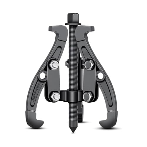 BELOMI 3 Jaw Inner Bearing Puller, Pilot Bearing Gear Puller for Auto with Reversible Jaws, Heavy Duty Gear Extractor Tool for Automotive Wheel, Pulling Kit for Motorcycle Car SUV (10 inch) - size: 10 inch
