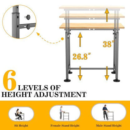 Ultrawall Workbench for Garage, 32"x18" Adjustable Height Work Table - size: 32 x 18 inch