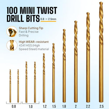 Jewelry Hand Drill Pin Vise, Micro Drill Bits Set for Resin & Crafts, Blue - style: Classic