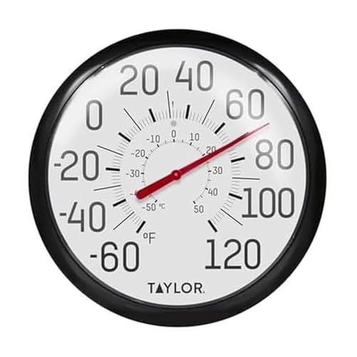 Taylor Precision Products 6700 Big & Bold Dial Thermometer, 13.25", Black - color: Black, size: 13.25 inches (Pack of 1)
