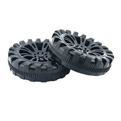 EUDAX 30mmx8mm Plastic Roll 2mm Dia Shaft Toys Wheel and 2mmx100mm STEM Shaft Round Rod Axles for DIY Toy RC Car Truck Boat Helicopter Model Part (Black, 100pcs) - color: Black, size: 100pcs
