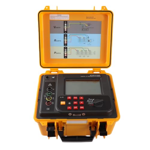 ETCR3100C Digital Soil Resistivity Tester 4‑Digit LCD Earth Ground Meter IP65 Supports 2, 3 and 4‑Wire US AC 100‑240V 0.00-30.00kΩ/0.00Ωm‑900kΩm