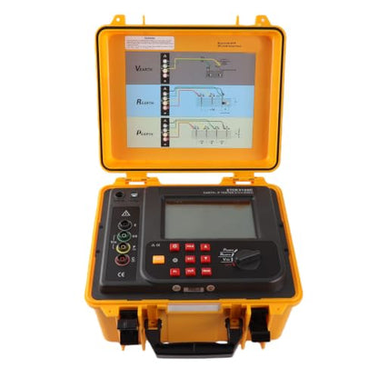 ETCR3100C Digital Soil Resistivity Tester 4‑Digit LCD Earth Ground Meter IP65 Supports 2, 3 and 4‑Wire US AC 100‑240V 0.00-30.00kΩ/0.00Ωm‑900kΩm