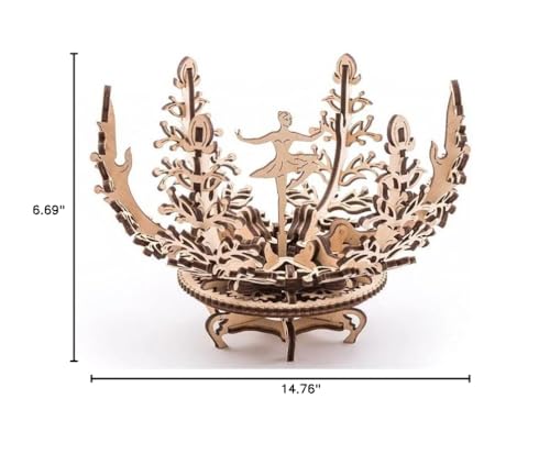 UGEARS Mechanical Flower 3D Wooden Puzzles for Adults - Wooden Model Kits for Adult Mechanical Flower Models Open and Close Wood Creations Brain Teaser Hobby Set Home Decoration