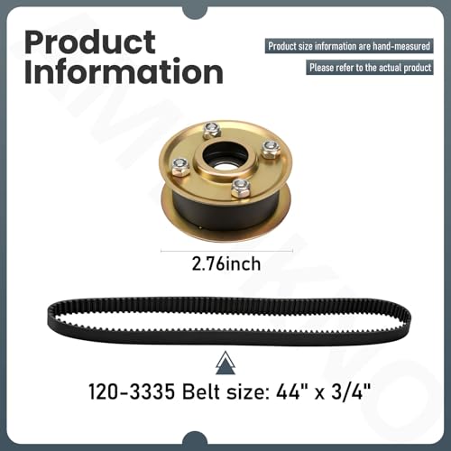 131-4509 125-2532 Mower Idler Pulley & 120-3335 Belt Kit for Toro 30" Deck TimeMaster Tractors 126-0316, 131-4506, 131-4529, 121-5763, Fits Model 20199, 20200, 20975, 20977, 20978, 21199, 21200.etc.