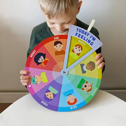 Kids Emotion Wheel, Feelings Wheel, Feelings Kid Charts, Expression Emotions Chart, Emotional Toys for Toddlers and preschoolers - style: Feelings