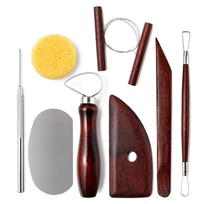 LINPHCEY 8-Piece Clay Sculpting Tools Set Perfect for Polymer Air Dry Modeling Clay Beginners & Professionals Ideal for DIY Pottery & Ceramics Tools for Clay Sculpey Sculpting & Crafting - color: 8PCS/SET
