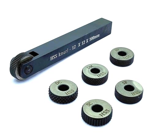 New Single wheel knurling tool holder with 5 spare HSS knurls ((Set of both)) - style: Knurling tool holder with 5 spare