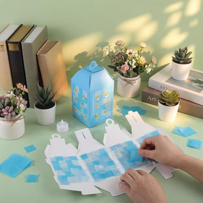 Simgoing 12 Sets Firefly Crafts Camping Vbs Firefly Tissue Paper Craft Kit - style: Firefly