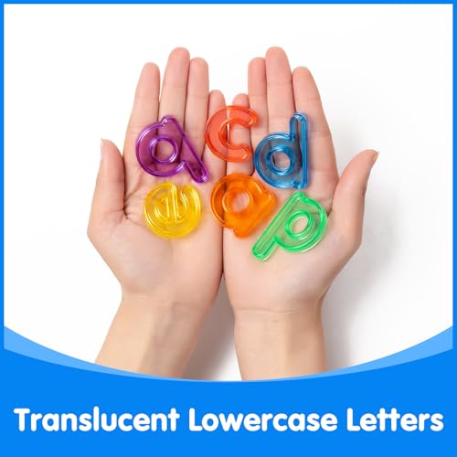 78 Pcs Translucent Lowercase Letters - Light Table Toys - style: Lowercase Letters