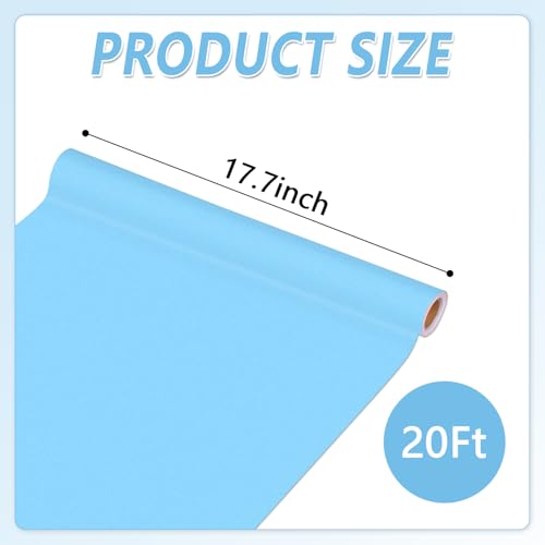 Sky Blue Bulletin Board Paper Roll Light Blue Bulletin Board Background Paper Back to School Classroom Decoration Poster for Art Craft DIY Projects Home Office Classroom Party Supplies 17.7in x 20ft - style: Sky Blue
