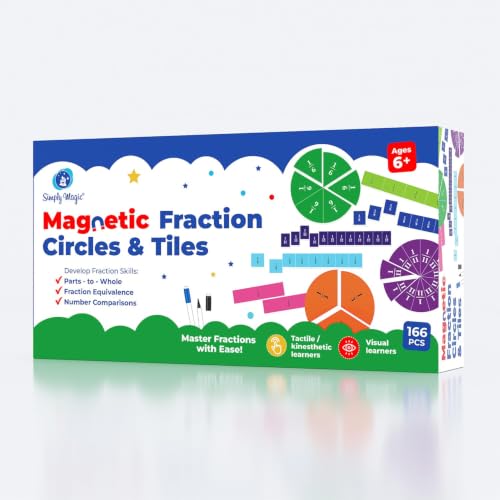 178 PCS Magnetic Fraction Circles & Tiles – Simply Magic Fraction Magnets