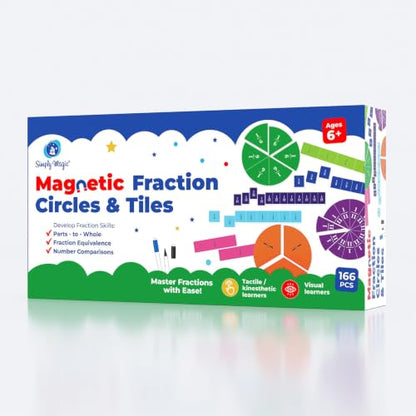 178 PCS Magnetic Fraction Circles & Tiles – Simply Magic Fraction Magnets