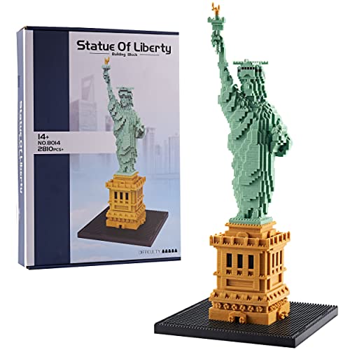 YaJie Statue of Liberty Micro Blocks Set, Educational Architecture Model Kit for Teens & Adults, Creative DIY Landmark Building Toy, Ideal Gift for Ages 14+(2810 PCS) - color: Statue of Liberty
