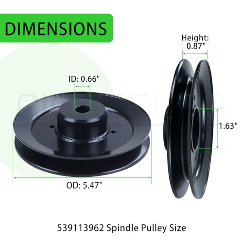 539113962 Pulley for Husqvarna Z246 RZ4623 RZ5424 RZ46I Decks - color: A35 1x539113962