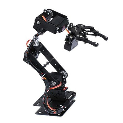 FLEXMAN Robotic Arm Kit, 6DOF Robot Mechanical Arm Clamp Claw Kit, Programmable Aluminum Industrial Robot DOF Manipulator for Teaching DIY