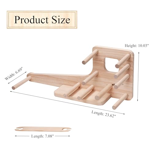 WILLOWDALE Inkle Loom for Knitting & Crochet Supplies, Wooden Knitting Loom