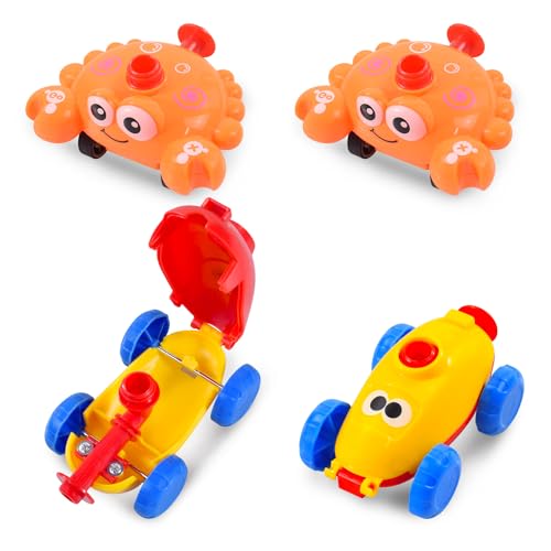 BAKAM Toddler Toys 3-4 for Boys Girls, Balloon Launcher & Powered Car Set, Fun Toddlers STEM Toy Balloon Pump Cars Racer Kit for Kids 3-5 (Monster) - color: Monster