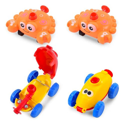 BAKAM Toddler Toys 3-4 for Boys Girls, Balloon Launcher & Powered Car Set, Fun Toddlers STEM Toy Balloon Pump Cars Racer Kit for Kids 3-5 (Monster) - color: Monster