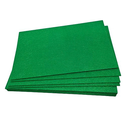 Jtnohx Stiff Felt Sheets 2mm Thick Felt Fabric for Crafts Green 12pcs - color: Green