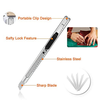 27PCS Craft Weeding Tools for Vinyl Kit,Utility Knife Set with 12Inch Paper Cutter Trimmer for Scrapbooking,Silhouettes,Cameos,DIY Art Crafting,Cutting,Splicing,Cardstock - color: White